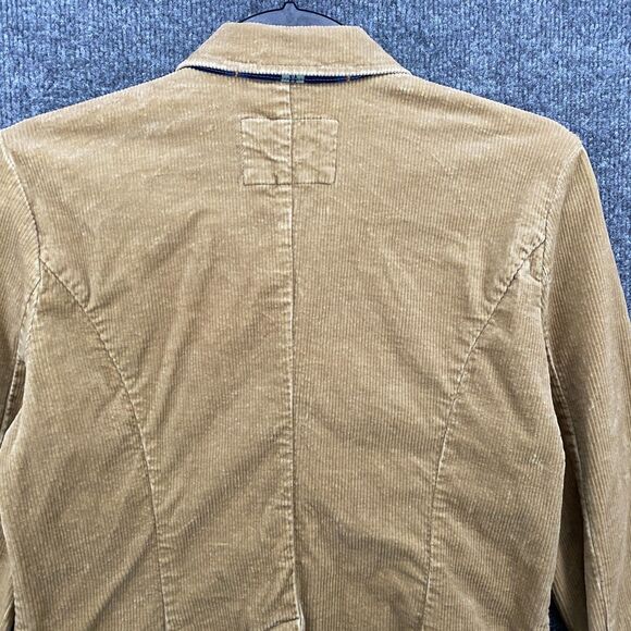 American Eagle Corduroy Jacket Womens M Tan Button Up Vintage 90s Western Barn - Picture 5 of 12